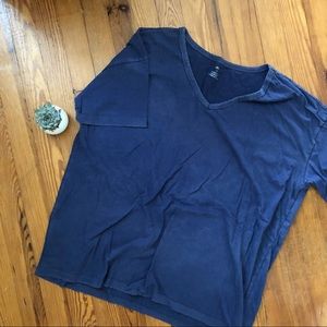 Aerie // blue oversized distressed short-sleeve tee